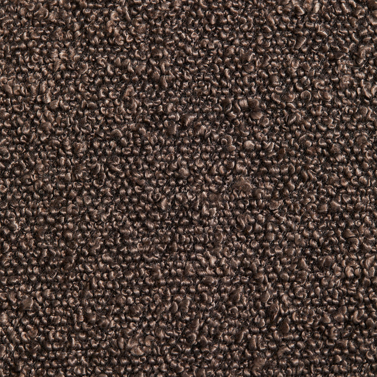 Eddie Dining Chair with Armrests in Wood and Bouclé Fabric