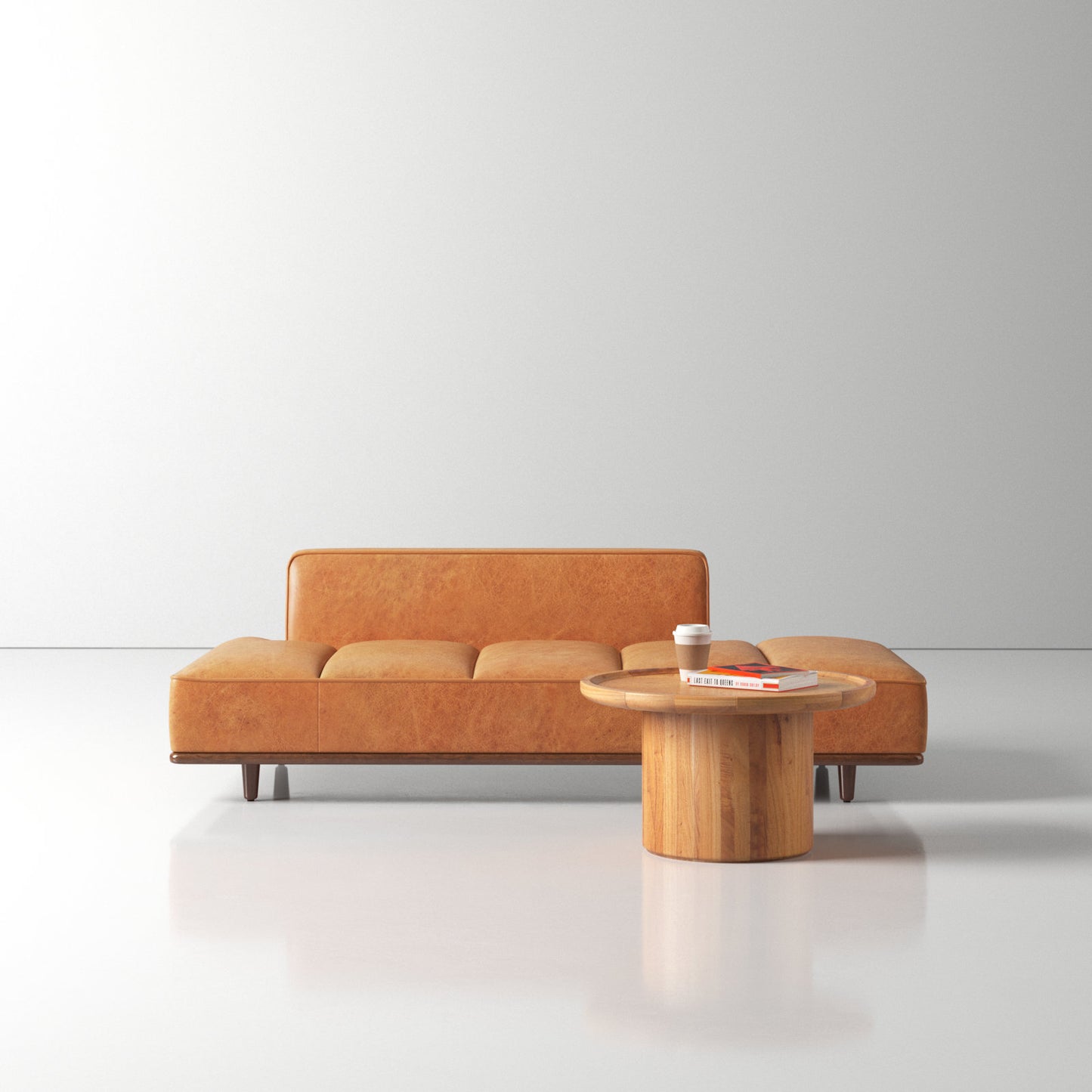 Kiaan Full-Grain Genuine Leather Daybed