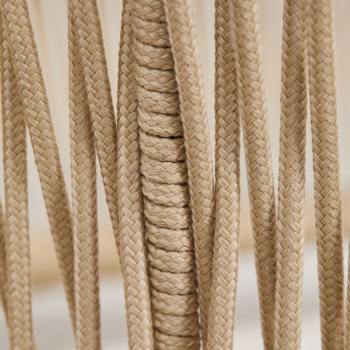 Ricky Dining Chair in Iron and Braided Rope