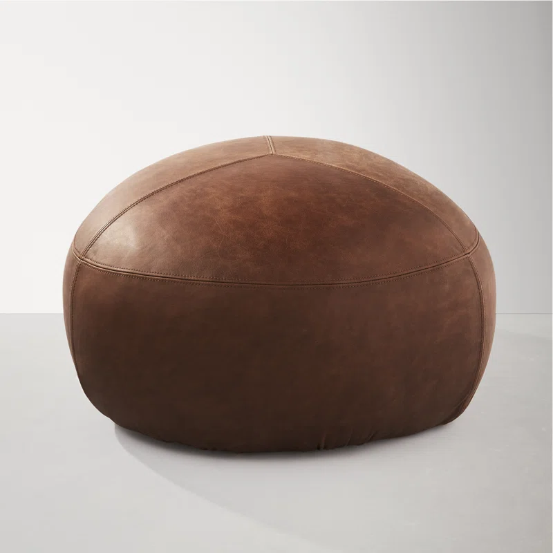Krew Leather Pouf