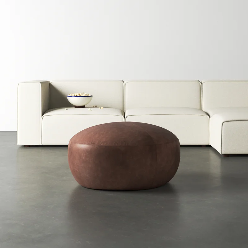 Krew Leather Pouf