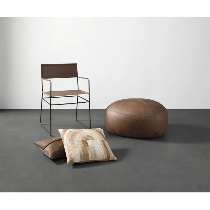 Krew Leather Pouf