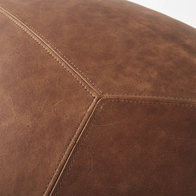 Krew Leather Pouf
