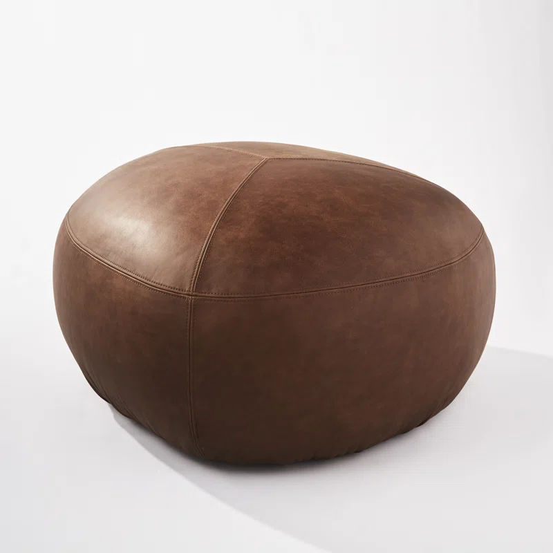 Krew Leather Pouf