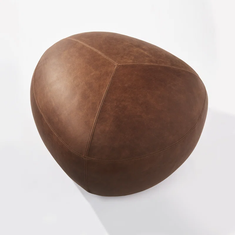 Krew Leather Pouf