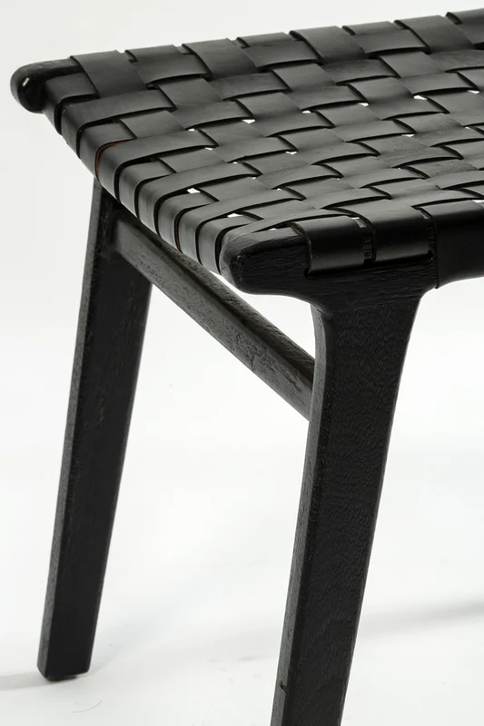 Cassius Chair — Black and Black Leather (Set of 2) Furniture BoutiQ