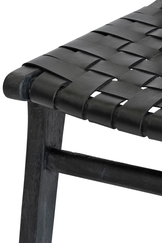Cassius Chair — Black and Black Leather (Set of 2) Furniture BoutiQ