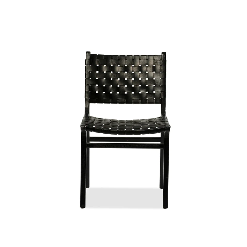 Cassius Chair — Black and Black Leather (Set of 2) Furniture BoutiQ