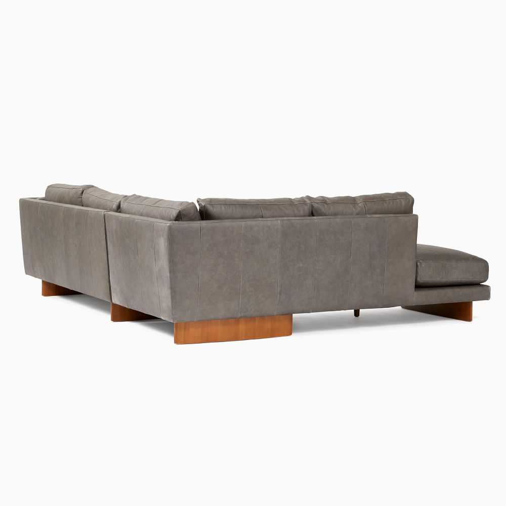 Corbin Leather 2-Piece Bumper Chaise Sectional Furniture BoutiQ