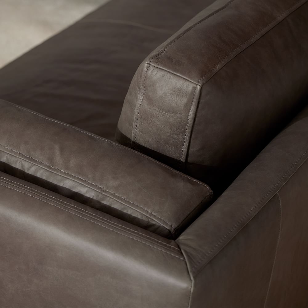 Corbin Leather 2-Piece Bumper Chaise Sectional Furniture BoutiQ