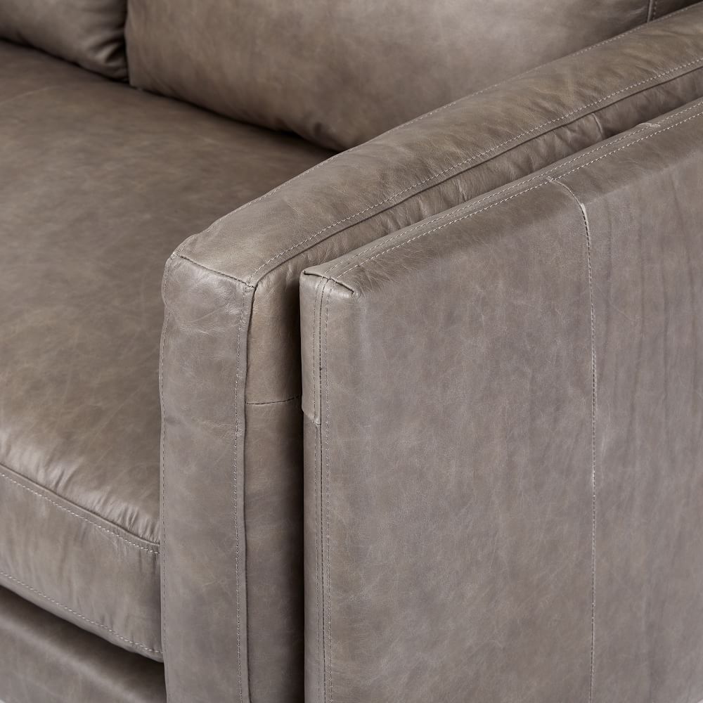 Corbin Leather 2-Piece Bumper Chaise Sectional Furniture BoutiQ