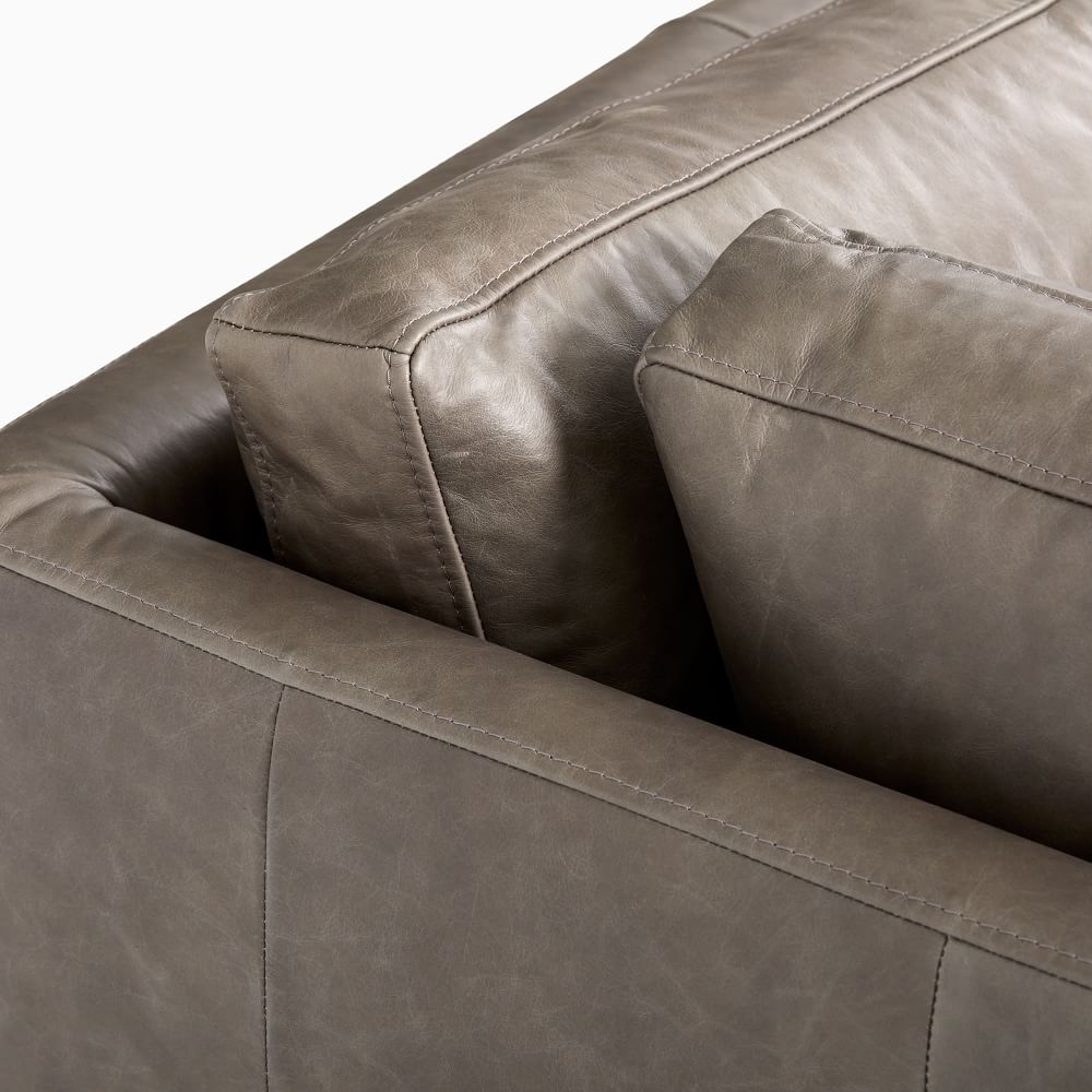 Corbin Leather 2-Piece Bumper Chaise Sectional Furniture BoutiQ