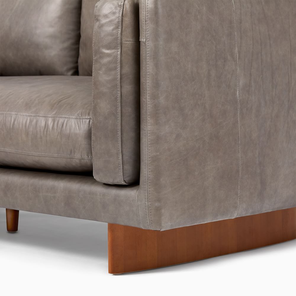 Corbin Leather 2-Piece Bumper Chaise Sectional Furniture BoutiQ