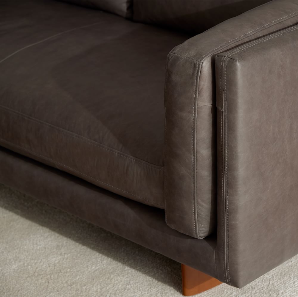 Corbin Leather 2-Piece Bumper Chaise Sectional Furniture BoutiQ