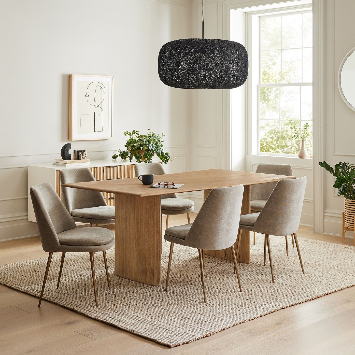 Frank Solid Wood 6 Seater Dining Table