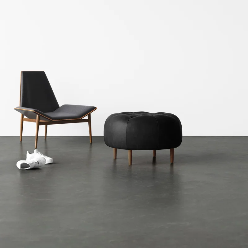 Marvin Leather Ottoman