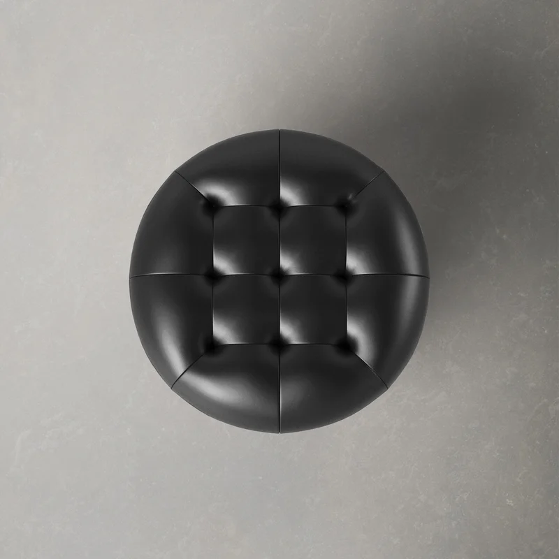 Marvin Leather Ottoman
