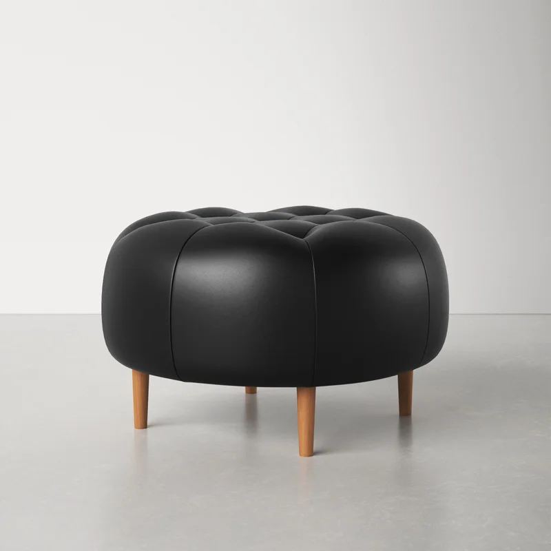 Marvin Leather Ottoman