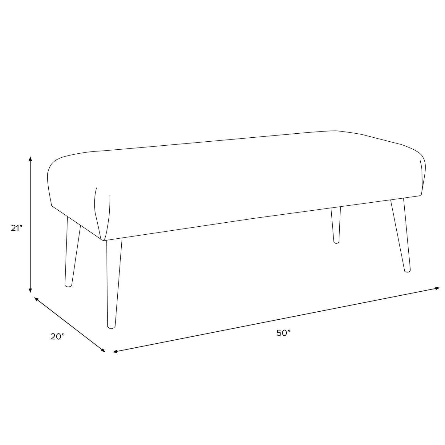 Caleb Upholstered Bench