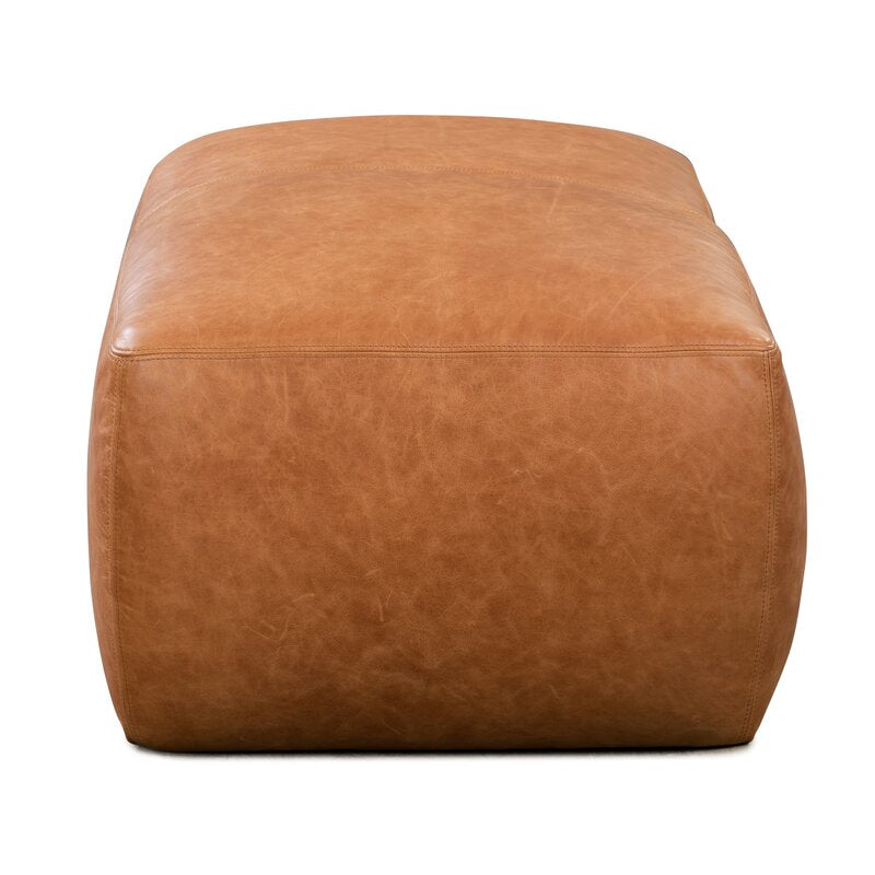 Pedro Leather Ottoman Furniture BoutiQ