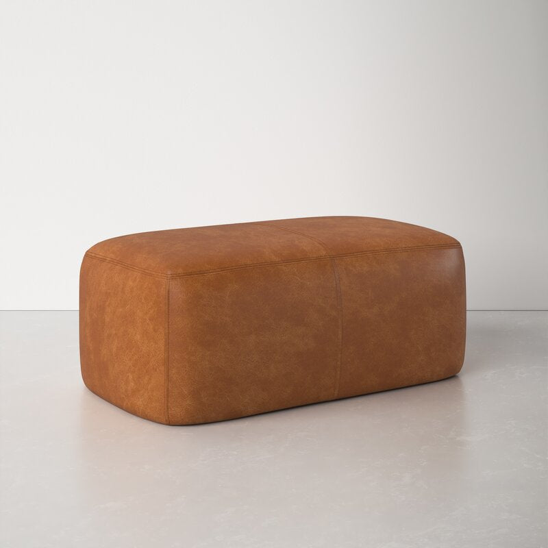 Pedro Leather Ottoman Furniture BoutiQ