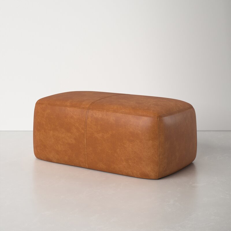 Pedro Leather Ottoman Furniture BoutiQ