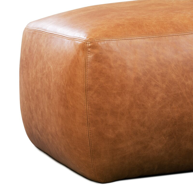 Pedro Leather Ottoman Furniture BoutiQ