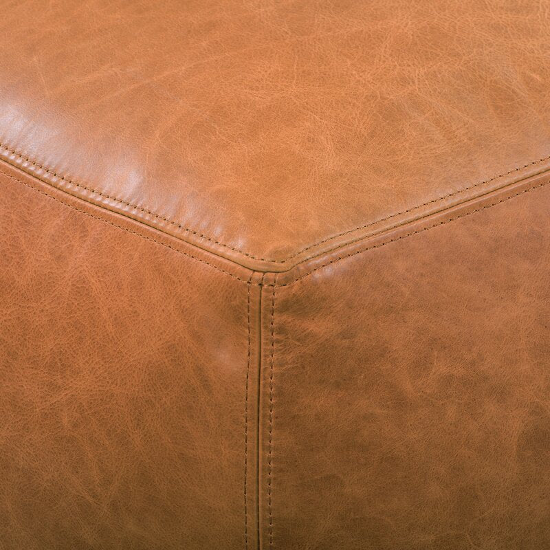 Pedro Leather Ottoman Furniture BoutiQ