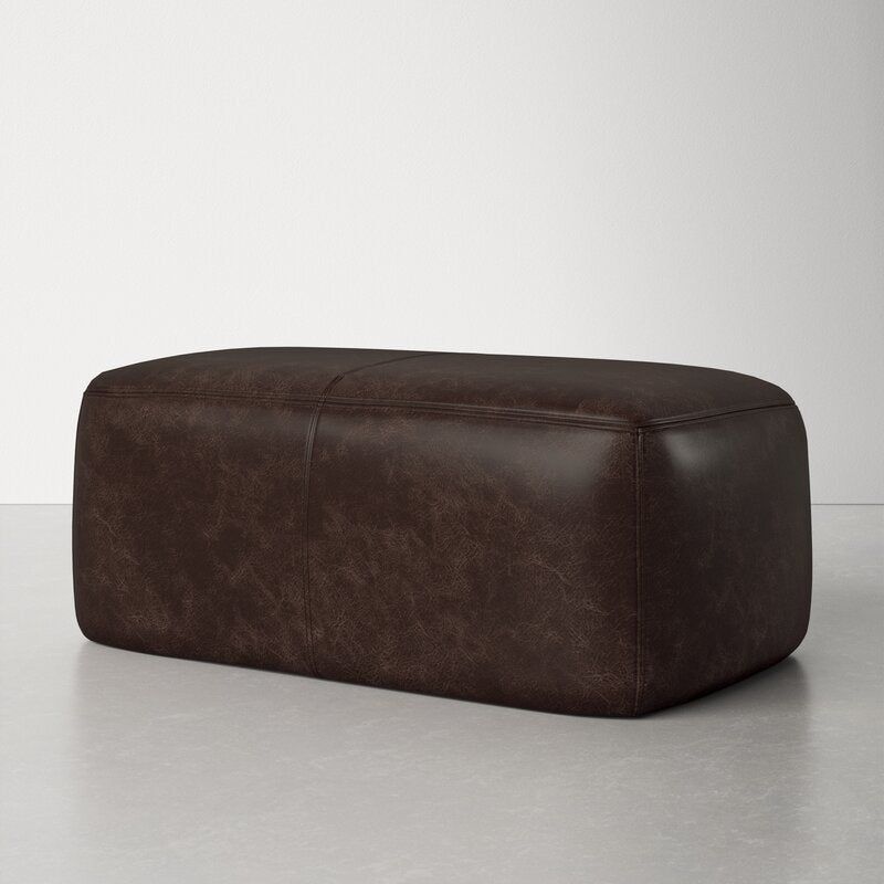 Pedro Leather Ottoman Furniture BoutiQ