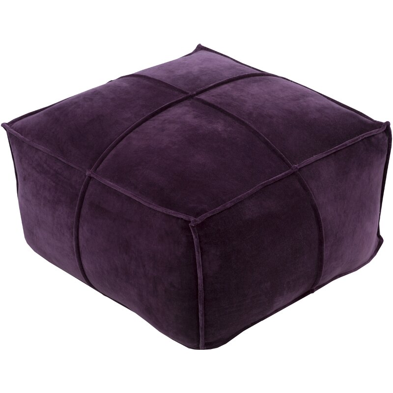 Sage Velvet Square Pouf Ottoman Furniture BoutiQ
