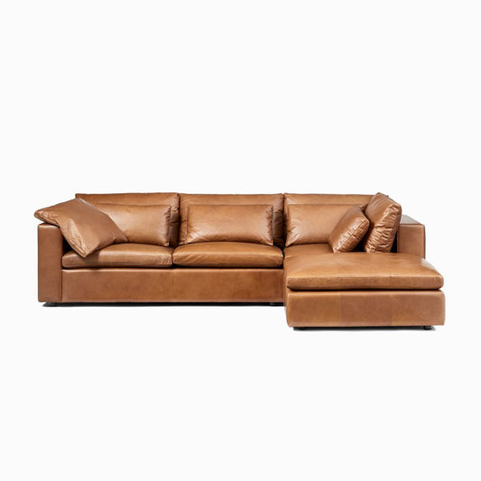 Sean Modular Leather 3-Piece Ottoman Sectional Furniture BoutiQ