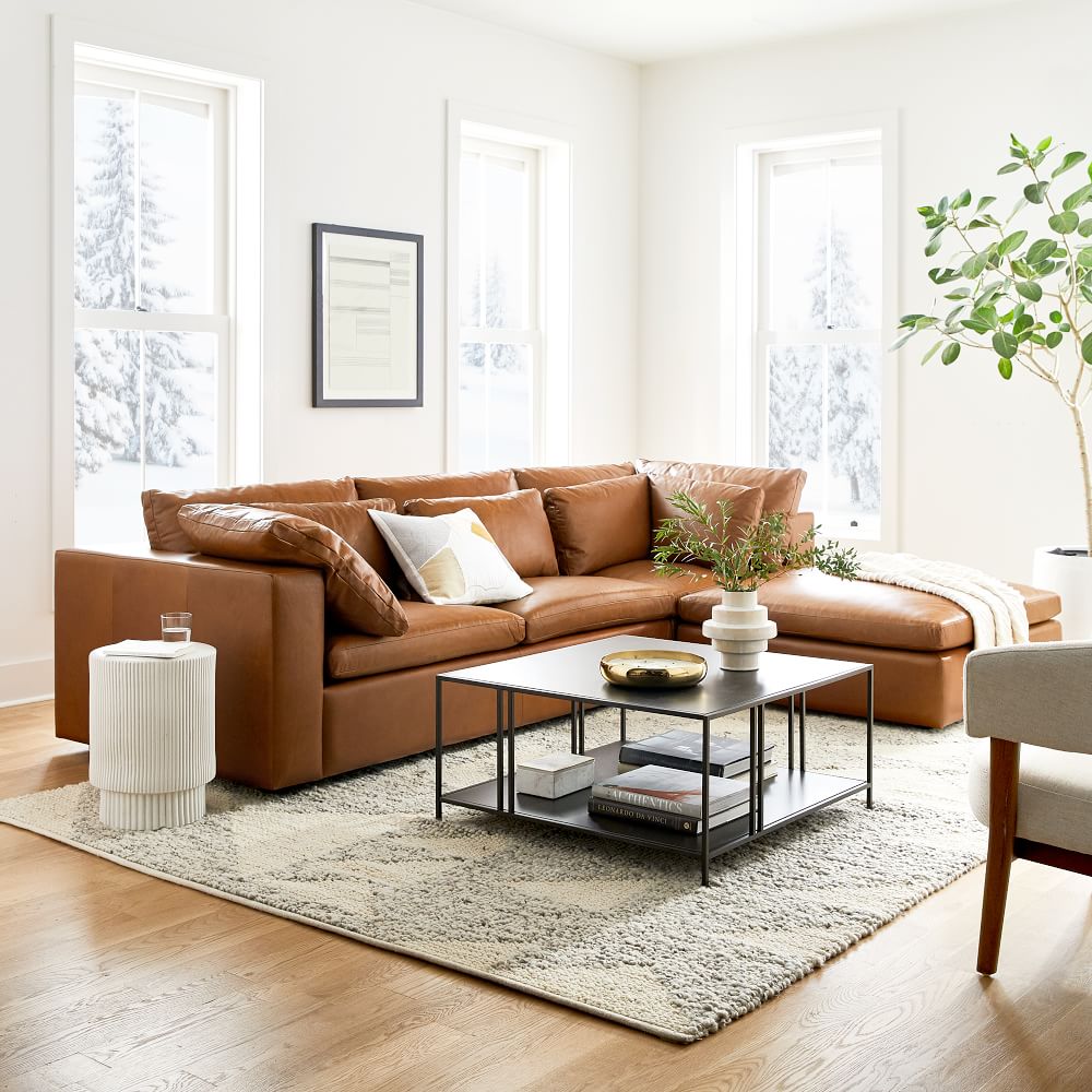 Sean Modular Leather 3-Piece Ottoman Sectional Furniture BoutiQ
