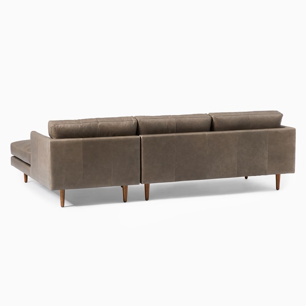 Titus Loft Leather 2-Piece Chaise Sectional Furniture BoutiQ