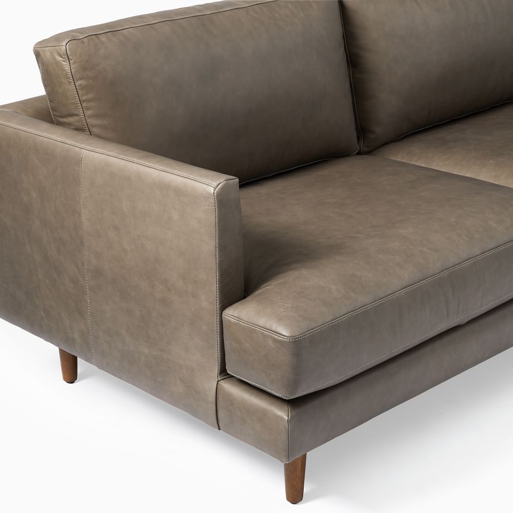 Titus Loft Leather 2-Piece Chaise Sectional Furniture BoutiQ