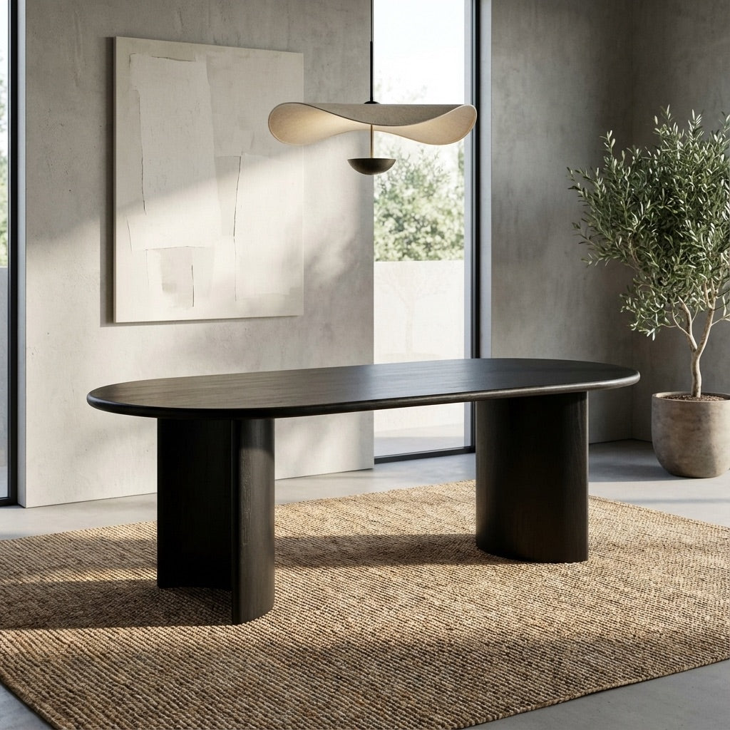 Oval Dining Table With Leaf 79"-94" Oval Dining Table Extendable Butterfly Leaf For Japandi Whitewash  Kitchen Expandable Table For Small Spaces｜Homary