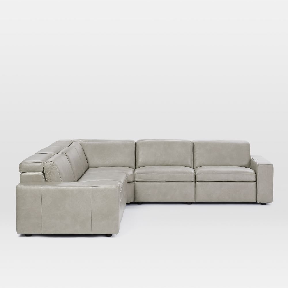 Kyle Leather 5-Piece L-Shaped Reclining Sectional