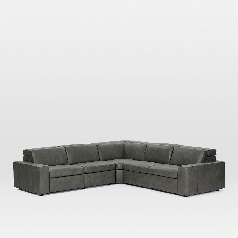 Kyle Leather 5-Piece L-Shaped Reclining Sectional