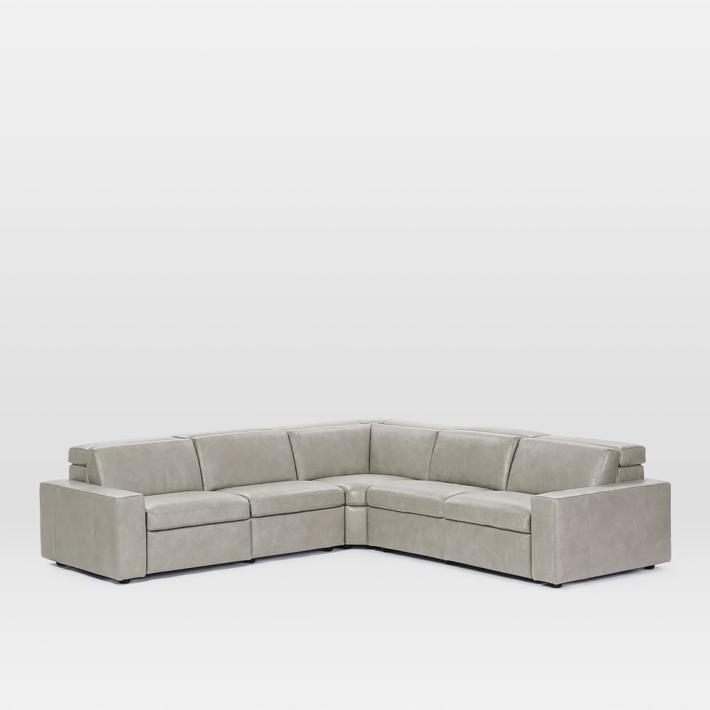 Kyle Leather 5-Piece L-Shaped Reclining Sectional