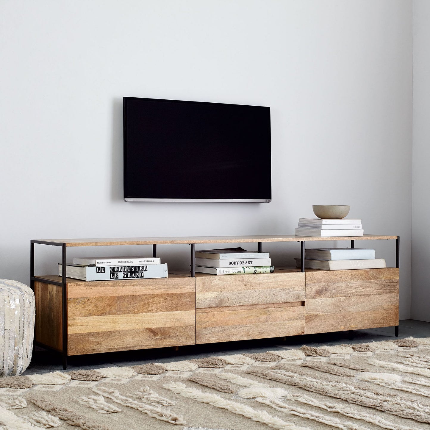Alec Industrial Storage Media Console