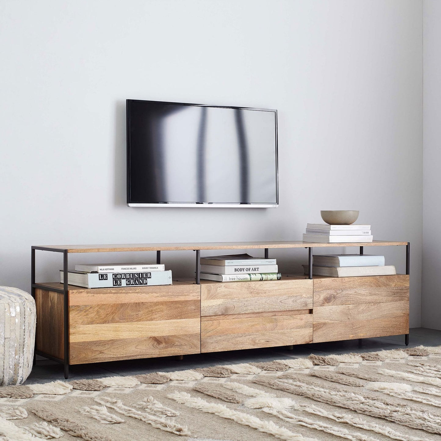 Alec Industrial Storage Media Console
