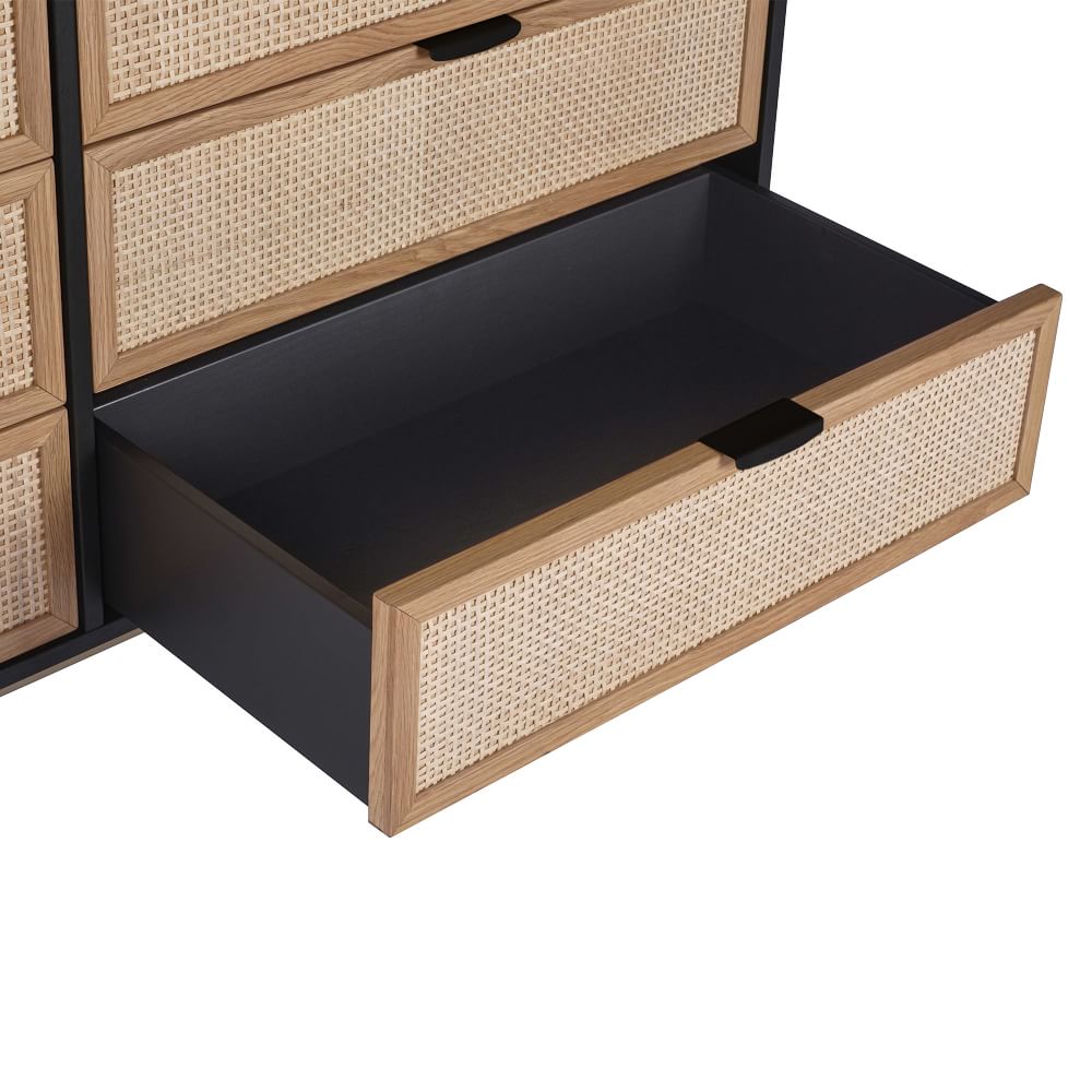 Jamir Rattan & Wood 6-Drawer Dresser
