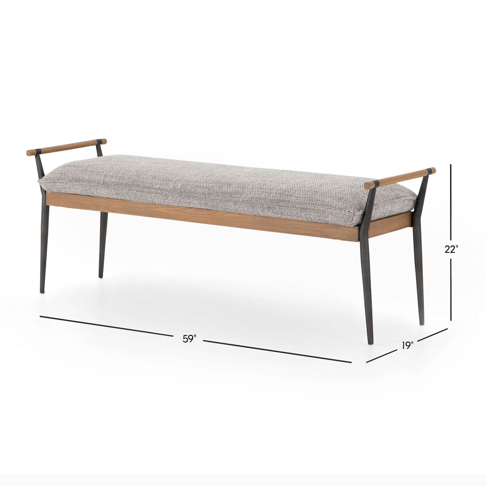 Charlie Stainless Steel Bench (59") - Furniture BoutiQ