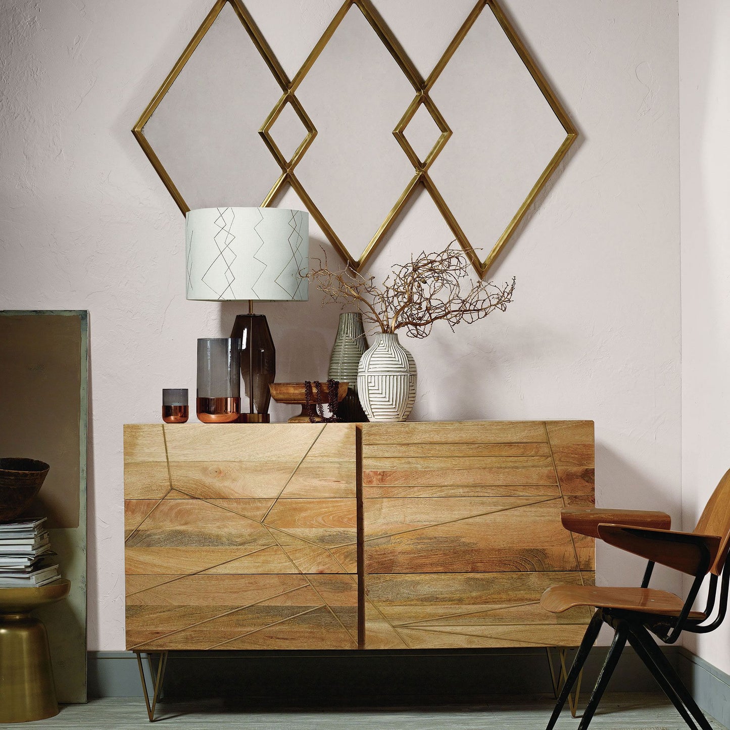 Marcelo Brass Inlay 6-Drawer Dresser