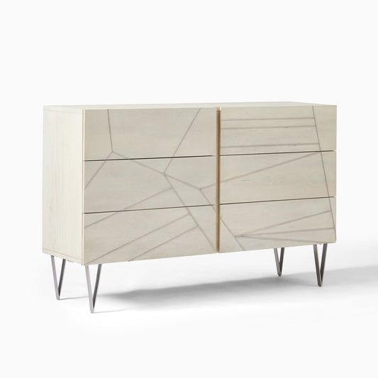 Marcelo Brass Inlay 6-Drawer Dresser
