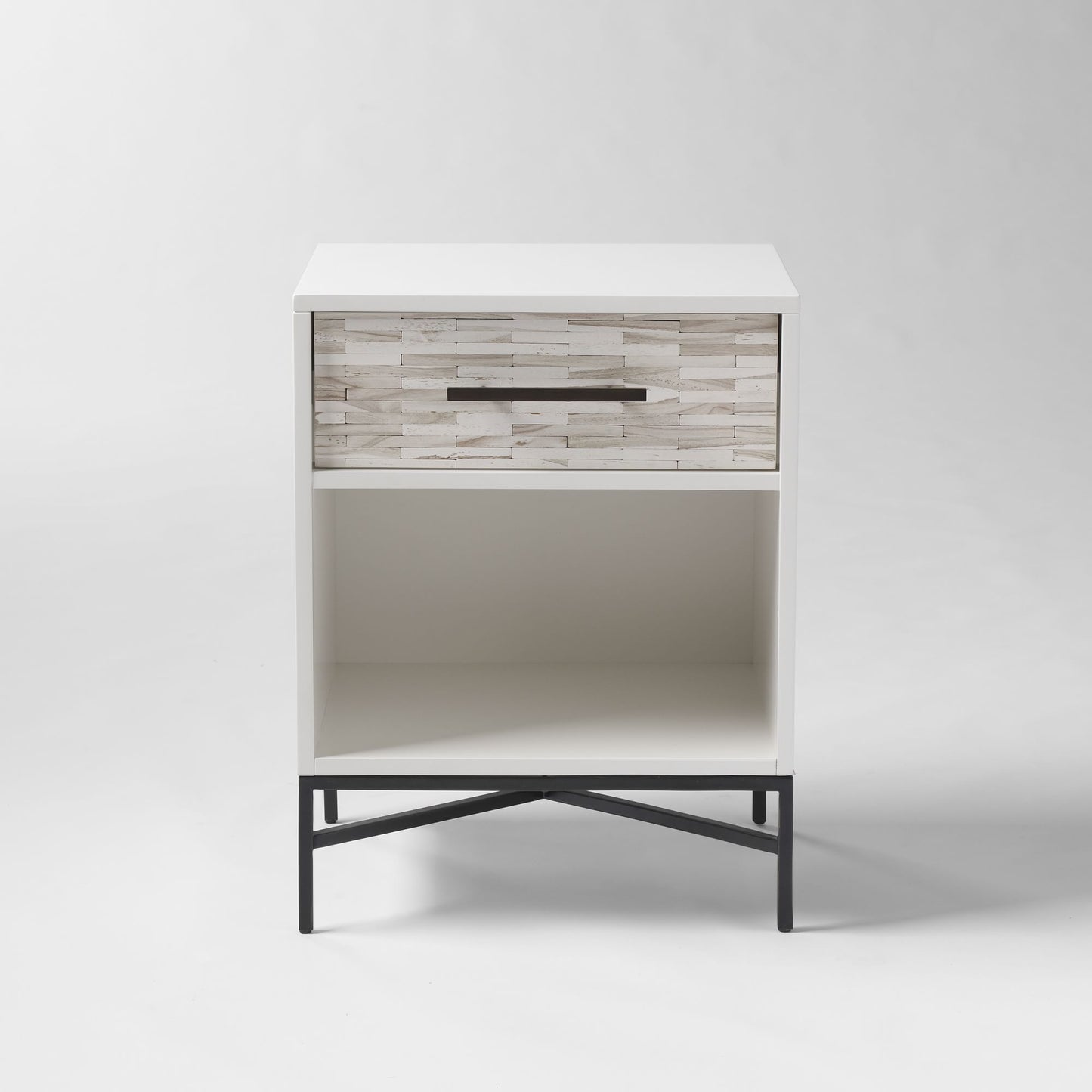 Boone Wood Tiled Nightstand