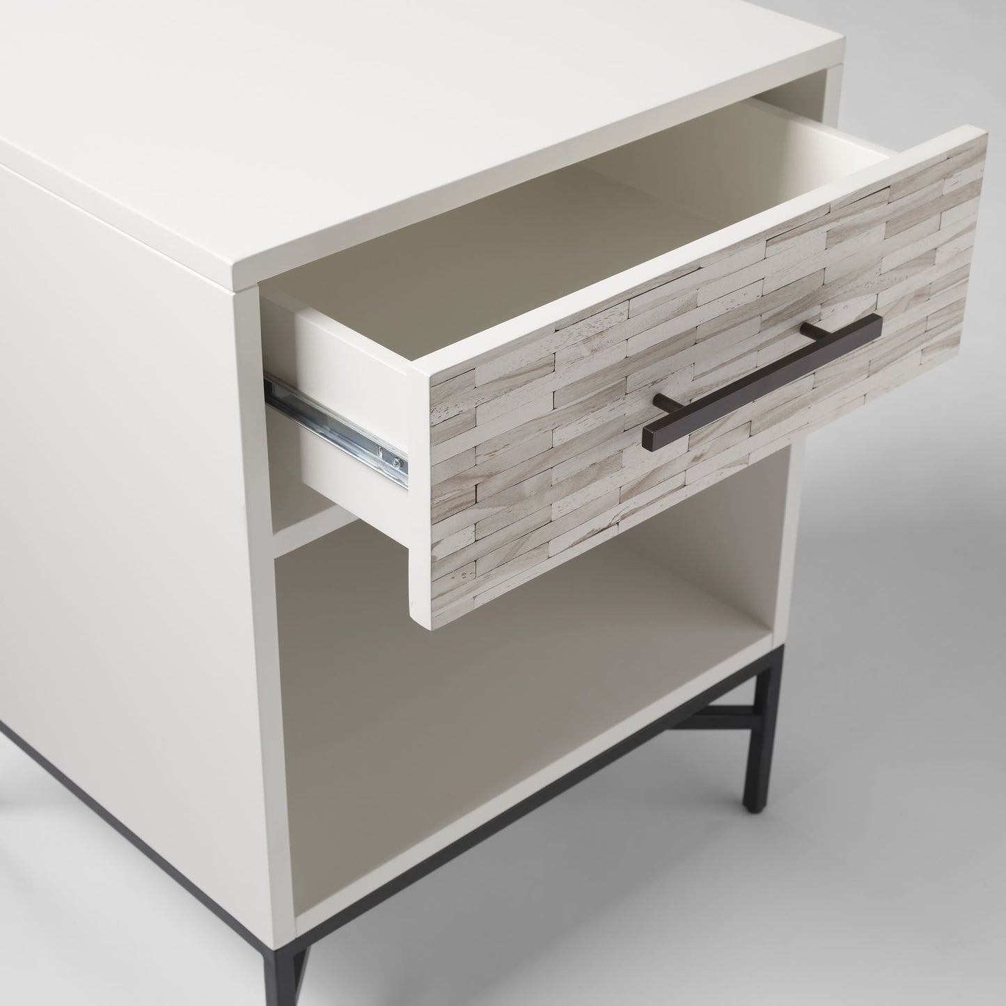 Boone Wood Tiled Nightstand