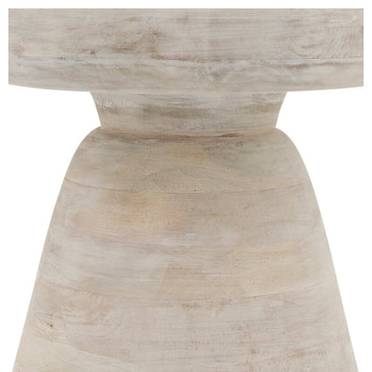 Briar Neutral Drum Wooden Accent Table