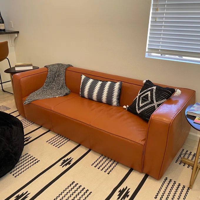 Banks Genuine Leather Sofa – live photo 4