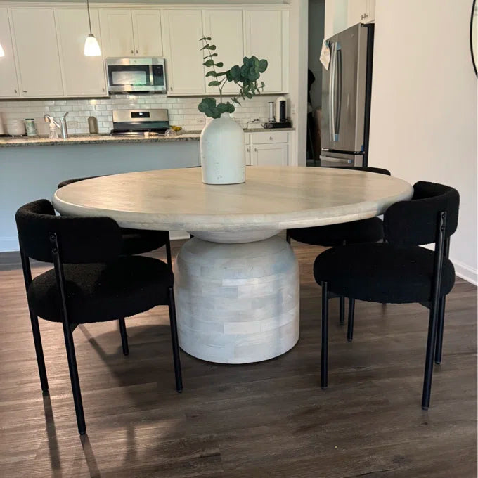 Tomas Round 6 Seater Dining Table – live photo 2