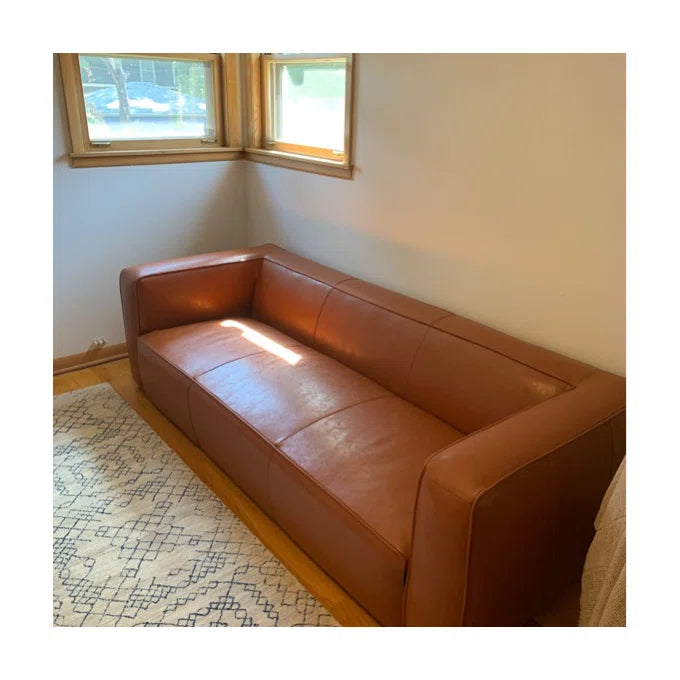 Banks Genuine Leather Sofa – live photo 5